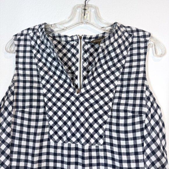 Tommy Bahama‎ Gingham Mini Linen Shift Dress Blue Plaid Pockets Small - Picture 4 of 10
